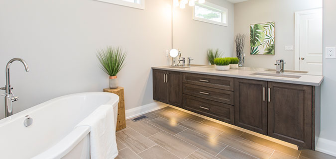 Custom bathrooms and modern upgrades and renovations